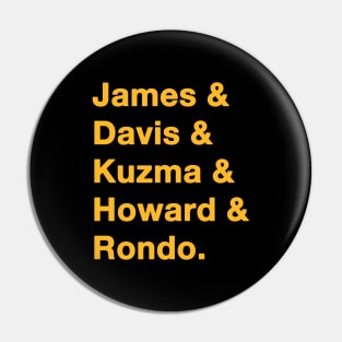 2020 LA Laker Greats Yellow Pin