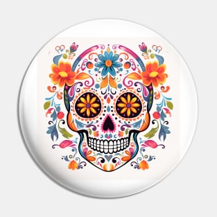 Day of the Dead Sugar Skull 24 Pin