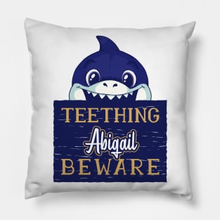 Abigail - Funny Kids Shark - Personalized Gift Idea - Bambini Pillow