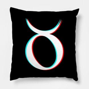 Taurus Star Sign White 3D Effect Pillow