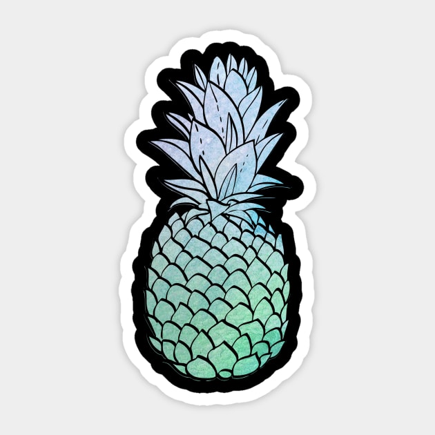 Pineapple Multi Color Aesthetic Sticker