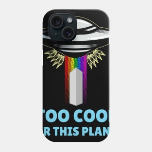 Utah Monolith Alien Abduction - Too Cool For This Planet Phone Case