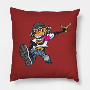 Cool Street Art Monkey Pillow