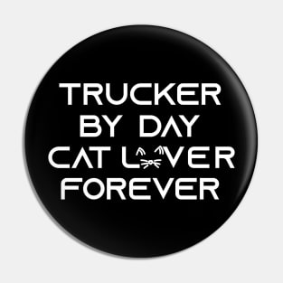 trucker cat lover Pin