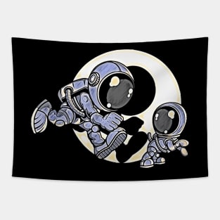 Astronaut And Little Dog • Funny And Cool Sci-Fi Cartoon Drawing Design Great For Any Occasion And For Everyone Tapestry