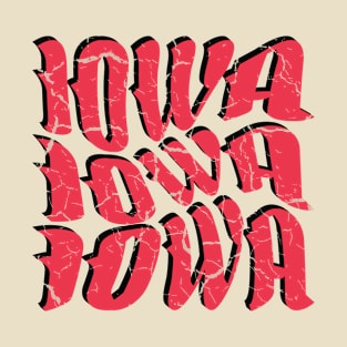 IOWA Vintage Typography Design V2 T-Shirt