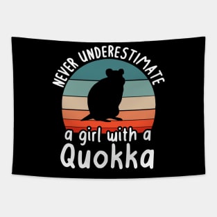 Underestimate Quokka Design girl gift Tapestry