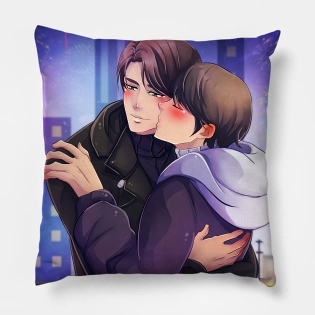 Cheek Kiss Pillow by Iwonn