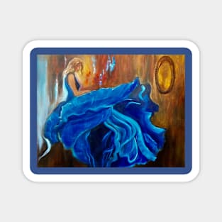 Girl in a Blue Gown Magnet