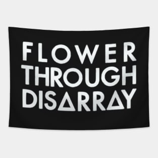 Flower Through Disarray (white) Tapestry