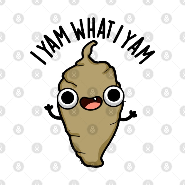 I Yam What I Yam Cute Veggie Pun by punnybone