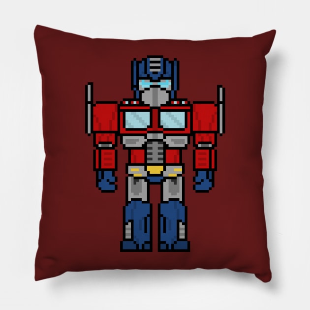 Retro Optimus Prime Pillow by pilou_pixel