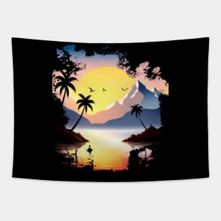 Tropical Island Paradise - Tropical Vibes Tapestry