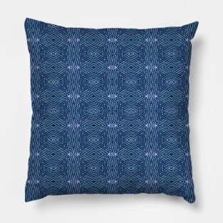 Blue Geometric Pattern Pillow