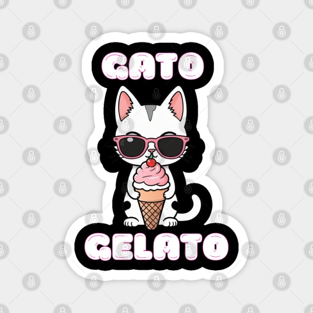 GATO GELATO Magnet by Craftycarlcreations