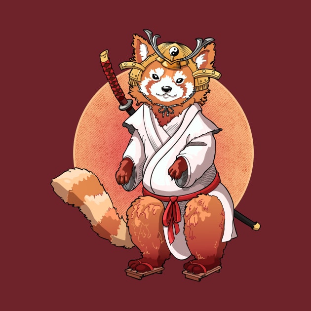 Red Panda Samurai by LediDi17