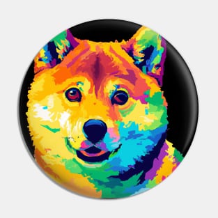 Shiba Inu Pop Art - Dog Lover Gifts Pin