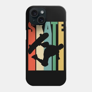 Skateboarder Retro Vintage T Shirt Skateboarding Phone Case