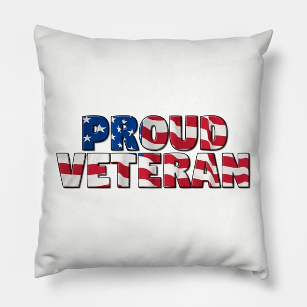 Proud American Veteran Pillow by Girona