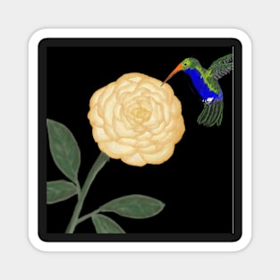 The Rose and the Humming bird Magnet