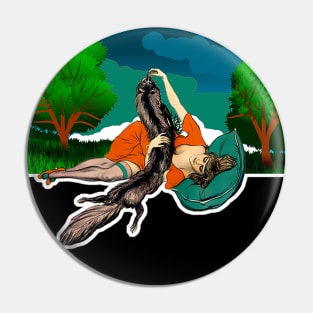 Romantic girl sleeping in the jungle Pin