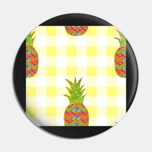 simple, yellow, pineapple, fruit, glitter, gold, summer, pattern, funny, sunny Pin
