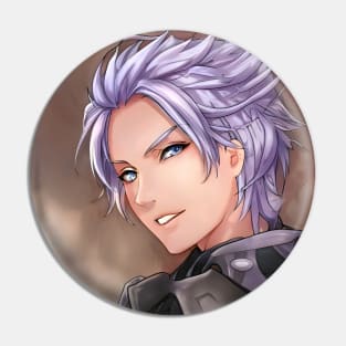 Purple Hair Anime Boy Pin