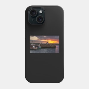 Maryport Harbour, Cumbria At Sunset Phone Case