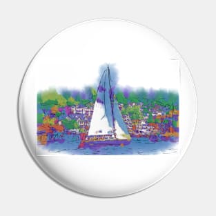 The Purple Sailboat Pin