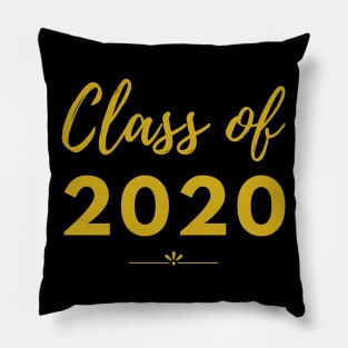 Gold Class of 2020 Student Gift High School College Senior Pillow
