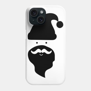 Black & White Santa Silhouette Phone Case