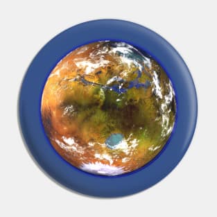 Terraformed Mars Globe Pin