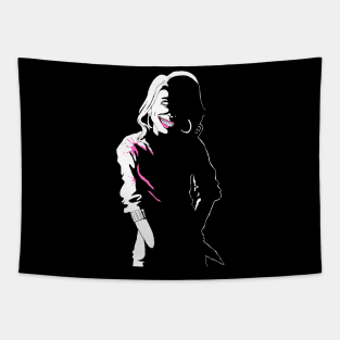 Woman With Knife Nightmare Fuel Series for Horror Fans Tapestry