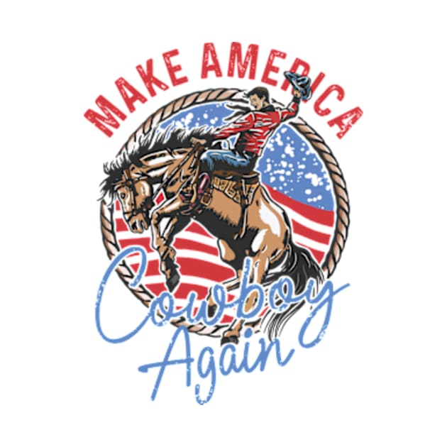 Make America Cowboy Again, Western 4th Of July, Cowboy Independence Day, Country America by Kreigcv Kunwx