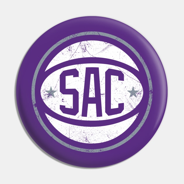 Sacramento Retro Ball - Purple Pin by KFig21