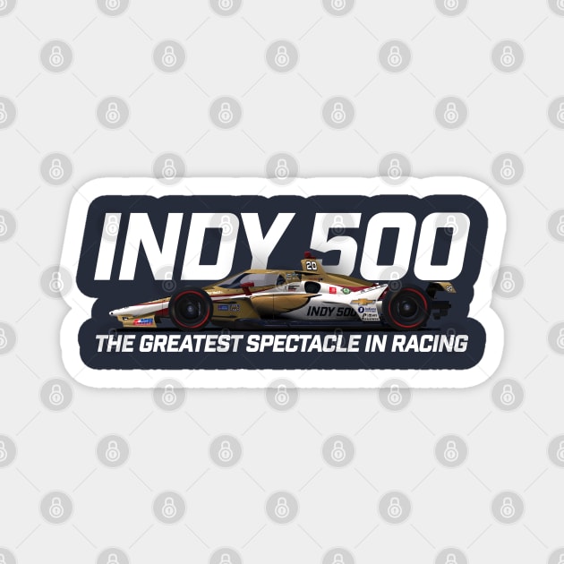 Indy Greatest Spectacle (white text) Magnet by Sway Bar Designs