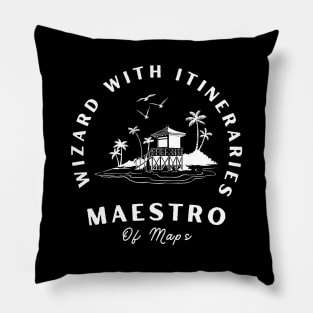 Wizard With Itineraries Maestro of Maps Pillow