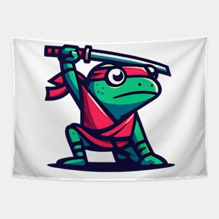 Cool Simple Ninja Samurai Frog Tapestry