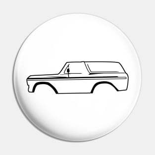 1978-1979 Ford Bronco Side Black With Logo Pin