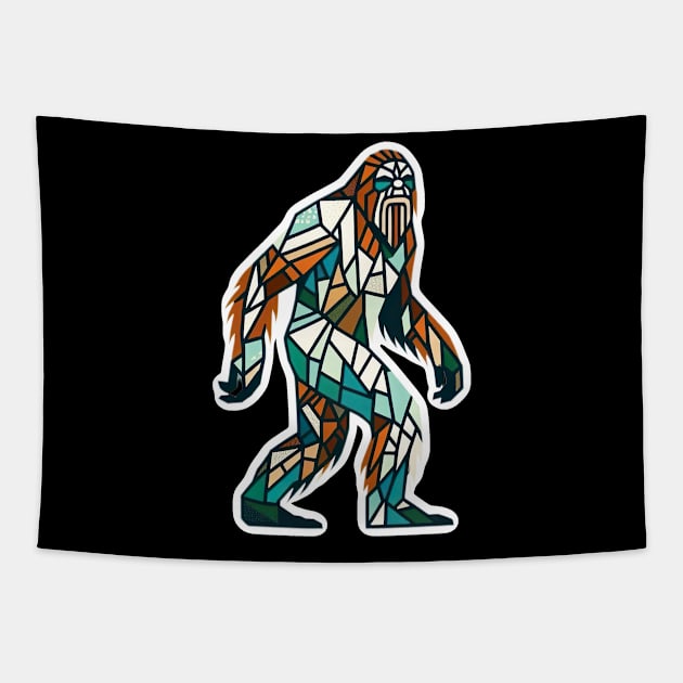 Mosaic Bigfoot Tapestry by Dead Galaxy