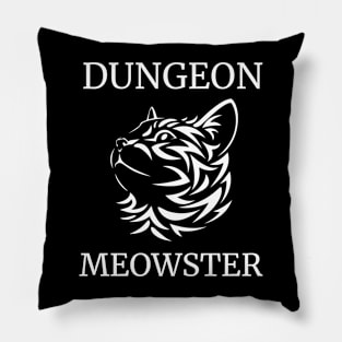 Dungeon Moewster Cat Pun Roleplaying Quote RPG DM Funny Gift Pillow