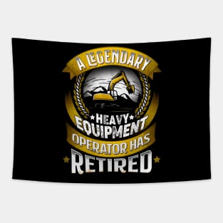 Funny Excavator Heavy Machines Operator Tapestry