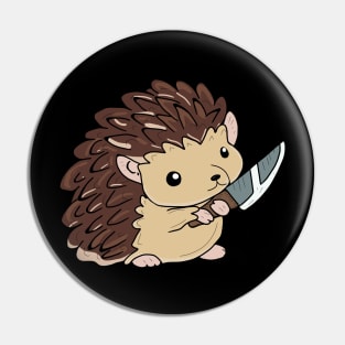 Hedgehog with a knife! Pin