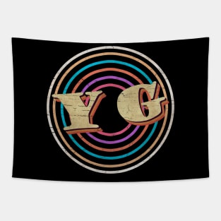 vintage circle line color YG Tapestry