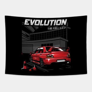 Mitsubishi Evolution Red Tapestry