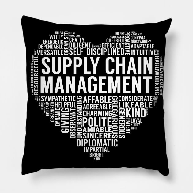 Supply Chain Management Heart Pillow by LotusTee