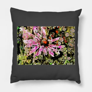 Cosmic Echinacea Uzumaki Style Pillow