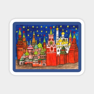 Moscow Kremlin 2 Magnet