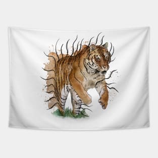 Pouncing tiger Tapestry