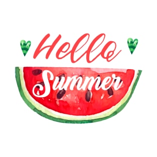 Hello Sweet Summer Graphic / Ladies Summer / Beach Vacation / Summer Graphic / Watermelon Summer / Sweet Summer T-Shirt